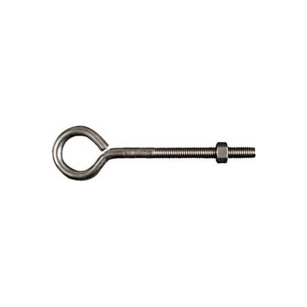 National Hardware Eye Bolt 3/8", 4.35 in Shank, 1 in ID, Stainless Steel, Weatherguard Coated N221-663 - main